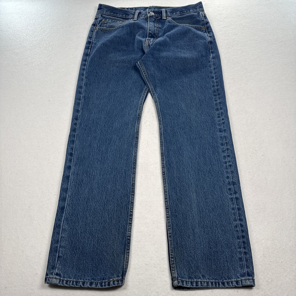 VTG 2007 Levi's 505 Jeans Fits Mens 32x29 Med Blue Wash Zip Fly 100% Cotton